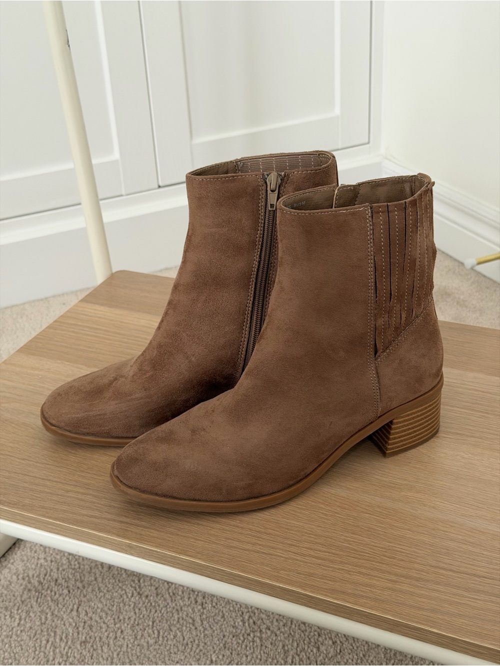 Denver Hayes Suede Ankle Booties - Brown